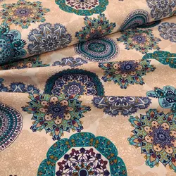 پارچه ملحفه سندس مدل خورشیدی کد F004