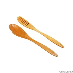 قاشق و چنگال چوبی | فروشگاه آنلاین کمپ لند