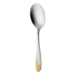 سرویس قاشق و چنگال 86 پارچه امپریال دورطلایی جعبه چوبی مشکی