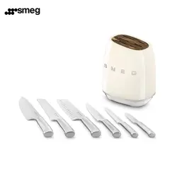 سرویس چاقو 7 پارچه اسمگ مدل SMEG KBSF01CR