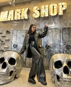 کاپشن چرم آستین زیپ - کد 11002061