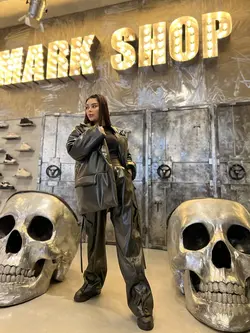 کاپشن چرم آستین زیپ - کد 11002061