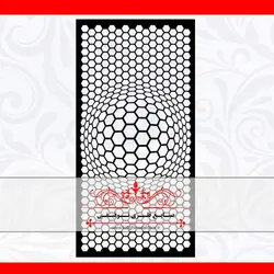 ورق برش لیزر طرح کندو - درب لیزری cnc ، درب فلزی ، درب فرفورژه ، نرده فرفورژه