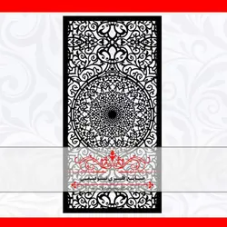ورق برش لیزر طرح عقیق - درب لیزری cnc ، درب فلزی ، درب فرفورژه ، نرده فرفورژه