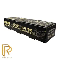جعبه ساندویچ درب پیتزایی دوبلکس طرح عمومی (200عددی) - گروه تولیدی رئال پک