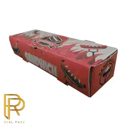 جعبه ساندویچ درب پیتزایی دوبلکس طرح عمومی (200عددی) - گروه تولیدی رئال پک