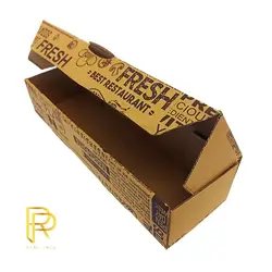 جعبه ساندویچ درب پیتزایی مقوای ایفلوت سایز 29 طرح عمومی (100عددی) - قیمت ۸ آبان - صنایع چاپ و بسته بندی رئال پک