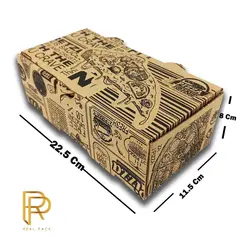 جعبه سوخاری سه تکه مقوای ایفلوت طرح عمومی ( 100 عددی ) - قیمت ۱۷ دی - صنایع چاپ و بسته بندی رئال پک