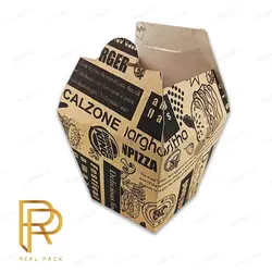 جعبه سیب زمینی مخروطی بزرگ دوبلکس طرح عمومی ( 500 عددی ) - قیمت ۲۵ دی - صنایع چاپ و بسته بندی رئال پک