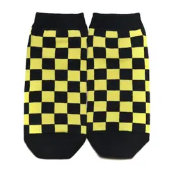 جوراب مچی شطرنجی زرد و مشکی آپتیمیست