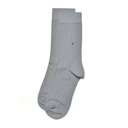 جوراب مردانه ساقدار ساده طوسی روشن لجند