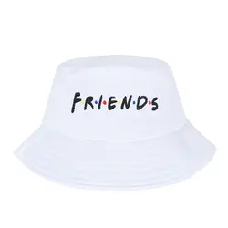 کلاه باکت گلدوزی friends سفید