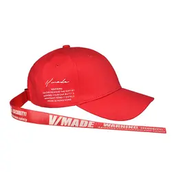 کلاه بیسبالی بند دار ، نوشته دار قرمز