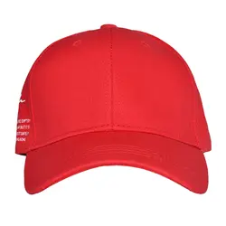 کلاه بیسبالی بند دار ، نوشته دار قرمز