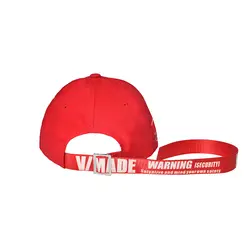 کلاه بیسبالی بند دار ، نوشته دار قرمز