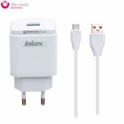 شارژر دیواری اینکاکس مدل CD-53 به همراه کابل تبدیل microUSB - فروشگاه اینترنتی کاشان کالا
