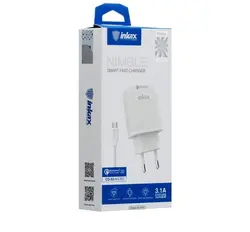 شارژر دیواری اینکاکس مدل CD-53 به همراه کابل تبدیل microUSB - فروشگاه اینترنتی کاشان کالا