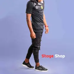 ست تیشرت و شلوار چرم براق