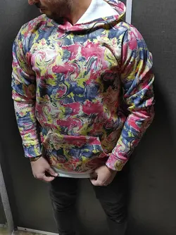 هودی فول چاپ مدل میکس رنگی