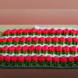آموزش بافت ترکی لاله بصورت فیلم رج به رج همراه با رفع اشکال مناسب برای پتو روتختی  شال مبل  شال گردن