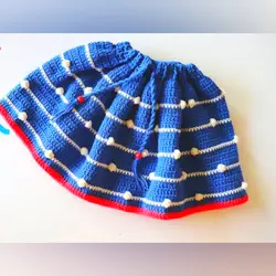 اموزش بافت دامن دونه فندقی بصورت فیلم رج به رج همراه با رفع اشکال وسایزگیری