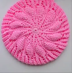 اموزش کلاه فرانسوی برگی قلاببافی