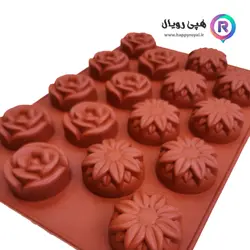 قالب سیلیکونی رز و آفتابگردان - فروشگاه هپی رویال - لوازم قنادی