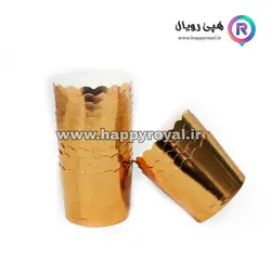 کپسول مافین لیزری طلایی 25 تایی - فروشگاه هپی رویال - لوازم قنادی