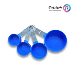 پیمانه دسته استیل 4 تایی - فروشگاه هپی رویال - لوازم قنادی