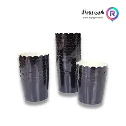 کپسول مافین لیزری مشکی 25 تایی - فروشگاه هپی رویال - لوازم قنادی