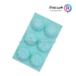 قالب سیلیکونی گل ۶ تایی