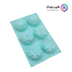 قالب سیلیکونی گل ۶ تایی