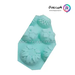 قالب سیلیکونی گل ۶ تایی