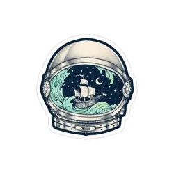 استیکر لپ تاپ کول طوری - فضانورد در آب
