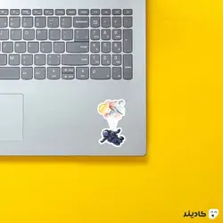 استیکر لپ تاپ کول طوری - فضانورد خوش فاز