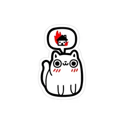 استیکر لپ تاپ کول طوری - گربه بامزه