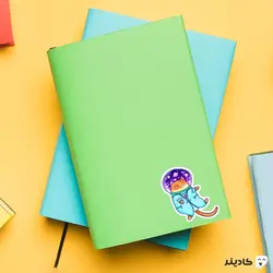 استیکر لپ تاپ کول طوری - گربه فضانورد