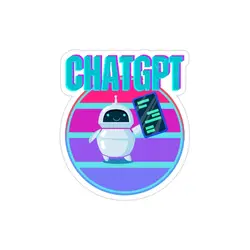 استیکر لپ تاپ شرکت open ai - چت جی‌بی‌تی