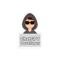 استیکر لپ تاپ شرکت open ai - دولوپری با کمک چت جی‌بی‌تی