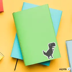 استیکر لپ تاپ شرکت گوگل - دایناسور بامزه