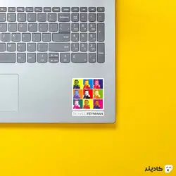 استیکر لپ تاپ ریچارد فاینمن - فاینمن رنگارنگ