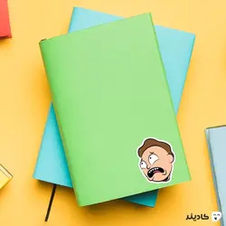 استیکر لپ تاپ ریک و مورتی مورتی مضطرب