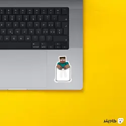 استیکر لپ تاپ ماینکرفت - استیو جیبی