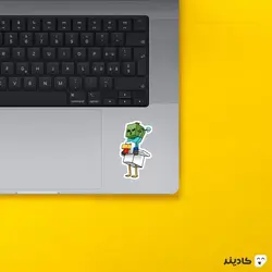 استیکر لپ تاپ ماینکرفت - مرغ و موب