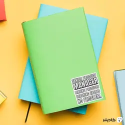 استیکر لپ تاپ تایپوگرافی مدیرمحصول