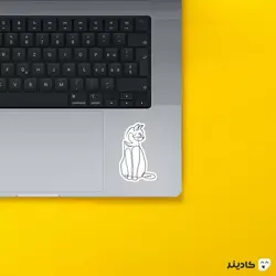 استیکر لپ تاپ لاین ارت - گربه
