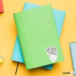استیکر لپ تاپ لاین ارت - Flower Head