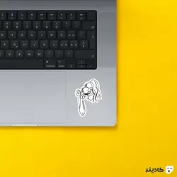 استیکر لپ تاپ لاین ارت - زن
