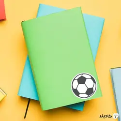 استیکر لپ تاپ سیاه و سفید - توپ