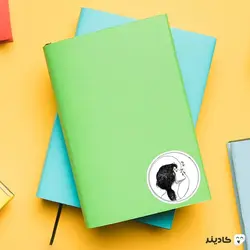 استیکر لپ تاپ سیاه و سفید - عشق ماه